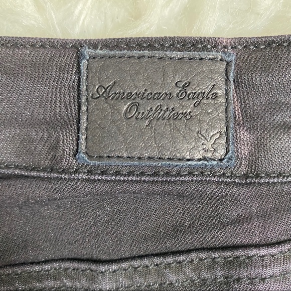 🔥SOLD🔥 American Eagle Electric Stripe Skinny Jeans Black - Picture 12 of 16